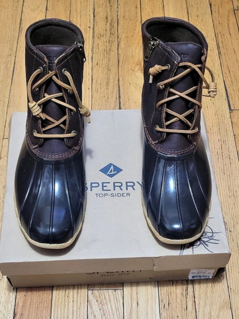 Sperry Saltwater Duck Boot Leather Brown & Black US 12M